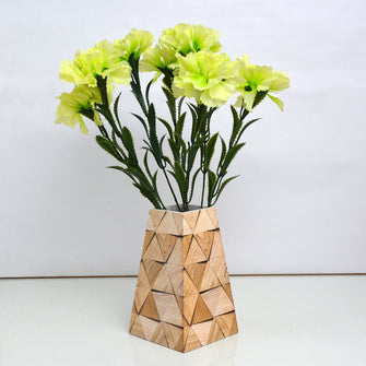 Artificial Carnation Flowers in designer pot ( Height 35 cm )