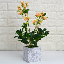 Artificial Apple Blossom Flowers Plant in designer pot ( Height 45 cm )