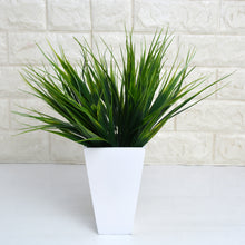 Artificial Grass Filler Plant in white pot ( Height 30 cm )