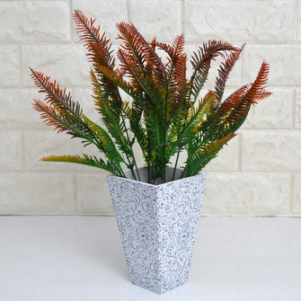 Artificial Cypress Leaves Plant in designer pot (Height 35 cm )