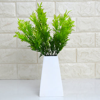 Artificial Parsley Leaves Plant in white pot ( Height 35 cm )