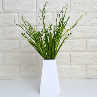 Artificial Beads Leave Plant in white pot ( Height 36 cm )