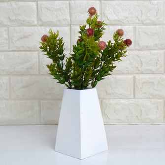 Artificial Formosan Plant in white pot ( Height 32 cm )