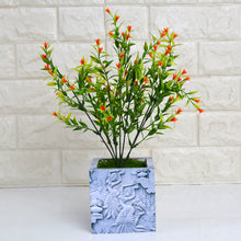 Artificial Grass Flower Plant in designer pot ( Height 32 cm )