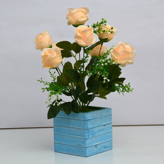 Artificial Rose Flower in designer pot (Height 35 cm )