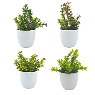 Artificial Potted Plants Set of 4 Pack