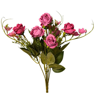 Artificial Rose Buds 7 Heads/Branch's (Height: 30 x Width : 20cm)