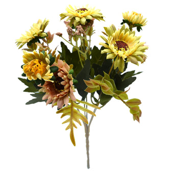 Artificial Vintage Sunflower Bunch (Height : 30 x Width : 20 cm)