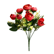 Artificial Flower Red Peony Buds Bunch (Height : 28 x Width : 20 cm)