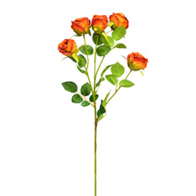 Artificial Flower sticks Bengal Rose sticks 5 Flower Heads without pot (Height : 60 cm) (Single Stick)