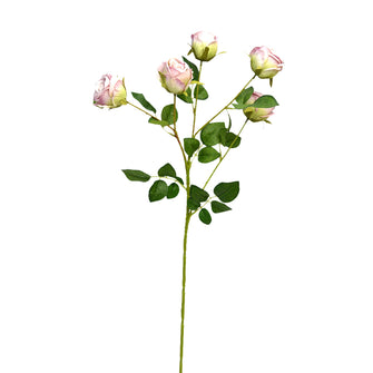 Artificial Flower sticks Bengal Rose sticks 5 Flower Heads without pot (Height : 60 cm) (Single Stick)