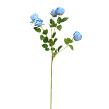Artificial Flower sticks Bengal Rose sticks 5 Flower Heads without pot (Height : 60 cm) (Single Stick)