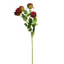 Artificial Flower sticks Bengal Rose sticks 5 Flower Heads without pot (Height : 60 cm) (Single Stick)