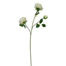 Artificial Flower sticks Hungarian Rose 2 Heads , 1 Bud without pot (Height : 60 cm) (Single Stick)