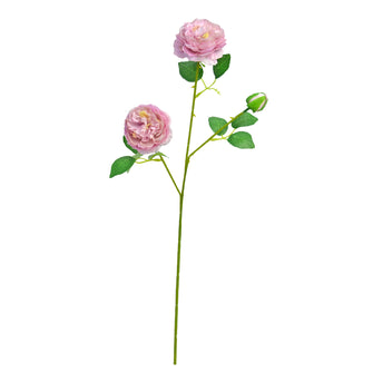 Artificial Flower sticks Hungarian Rose 2 Heads , 1 Bud without pot (Height : 60 cm) (Single Stick)