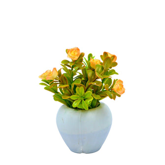 Artificial Plant Rubber Rose in Small Pot
