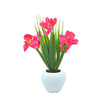 Artificial Flower Blossom Grass in Small Pot