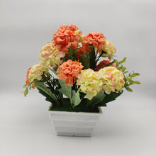 Artificial Twin Tone Delia Flower in Pot (Height : 26 x Width : 23 cm)