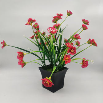 Artificial Grass Flower in Pot (Height : 30 x Width : 28 cm)