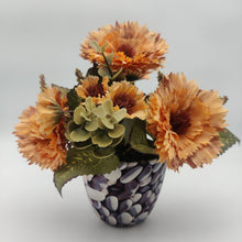 Artificial Thai Chrysanthemums in Texture Pot (Height : 20 x Width : 24 cm)