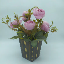 Artificial Pagoda flower in designer wood pot ( Height : 24 x Width : 16 )