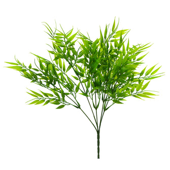 Artificial pronged bamboo leaves (Height : 35 cm)