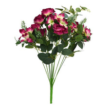 Artificial 12 New Evian Roses Bunch (Height 50 cm X Width 30 cm)
