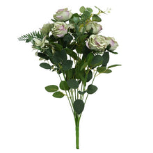 Artificial 12 New Evian Roses Bunch (Height 50 cm X Width 30 cm)