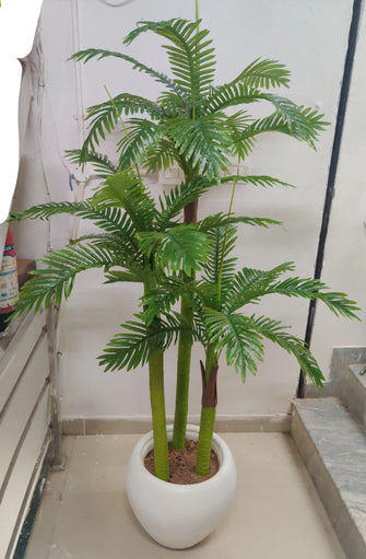 Artificial Palm plant (Set of 3) (Height 160 cms) (30 leaves) Without Pot