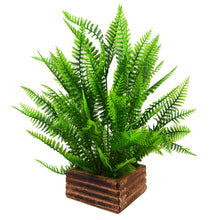 Artificial Plants Christmas Leaves in Wood Comb Square Pot