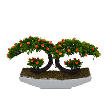 Twin Bend Artificial Bonsai Plant in Pot