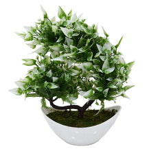 Leave Bush Artificial Bonsai Plant in Boat Shape Pot