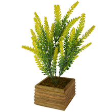Artificial Plant Real Touch Lavender with Square Wood Pot